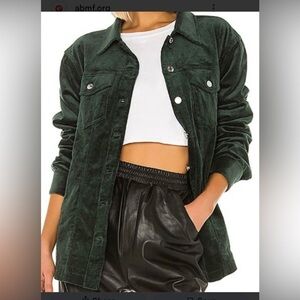 GRLFRND Dark Green Corduroy Jacket